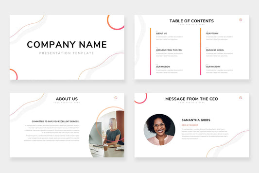 Company Profile Slides Infographics templates