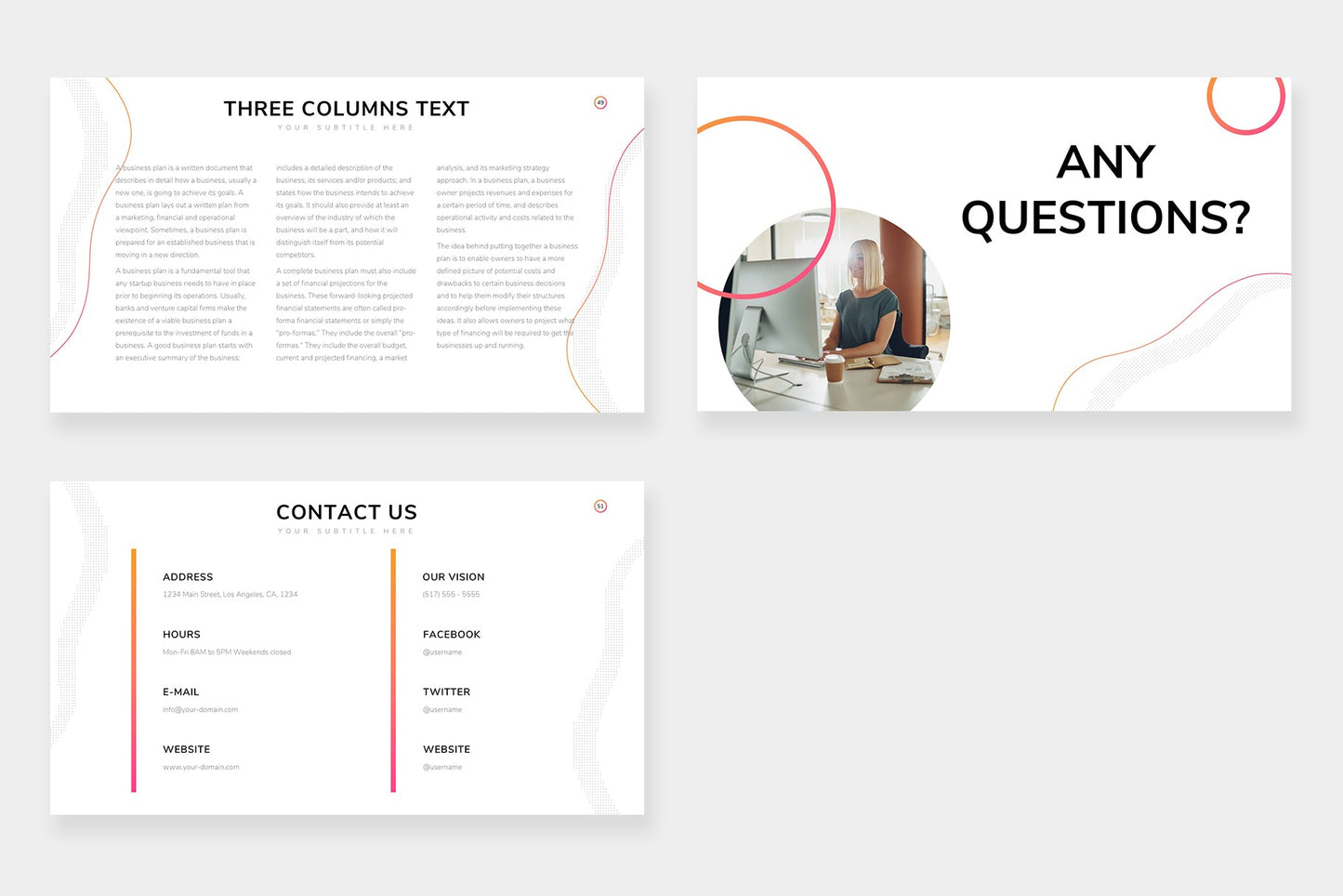 Company Profile Slides Infographics templates