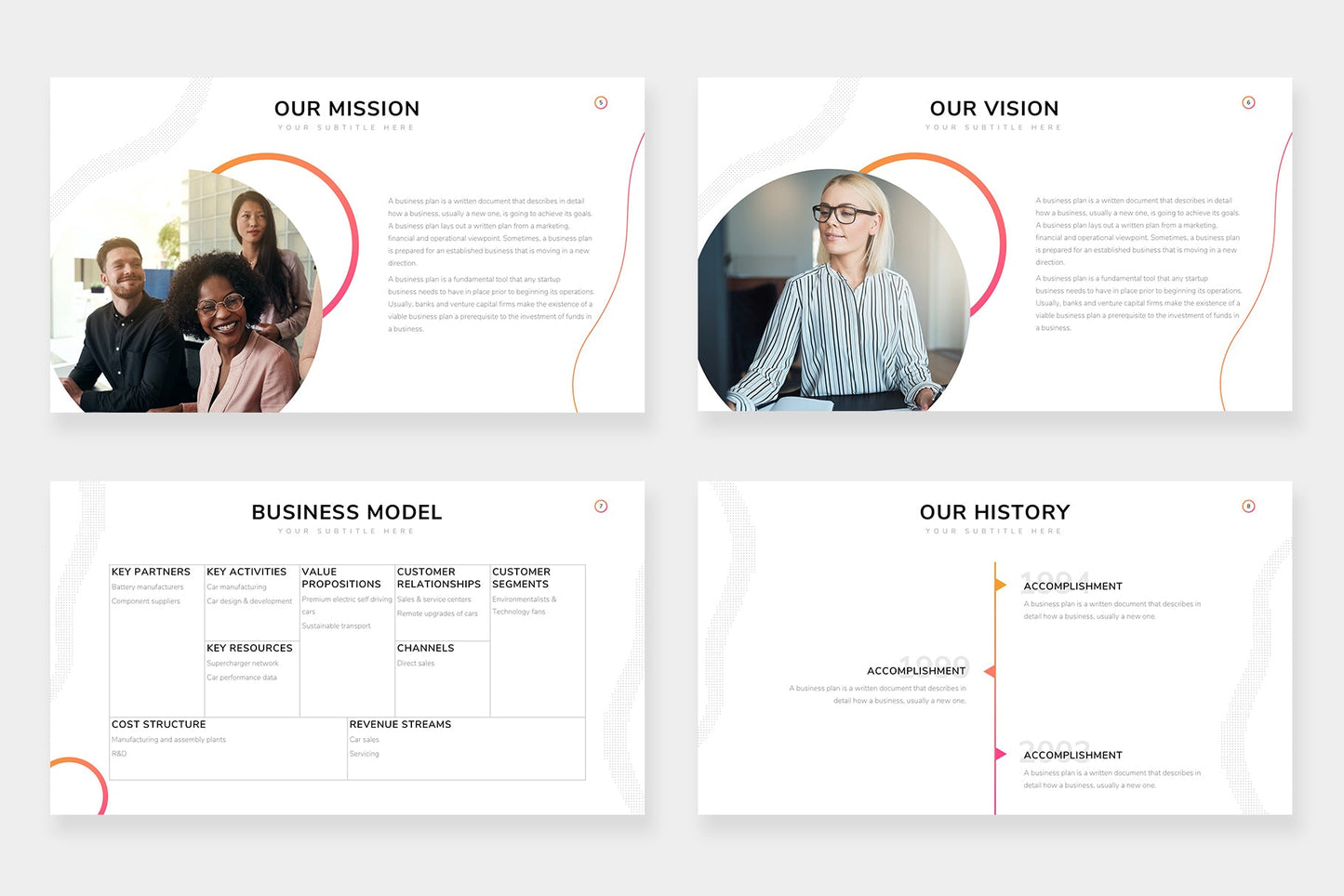 Company Profile Slides Infographics templates