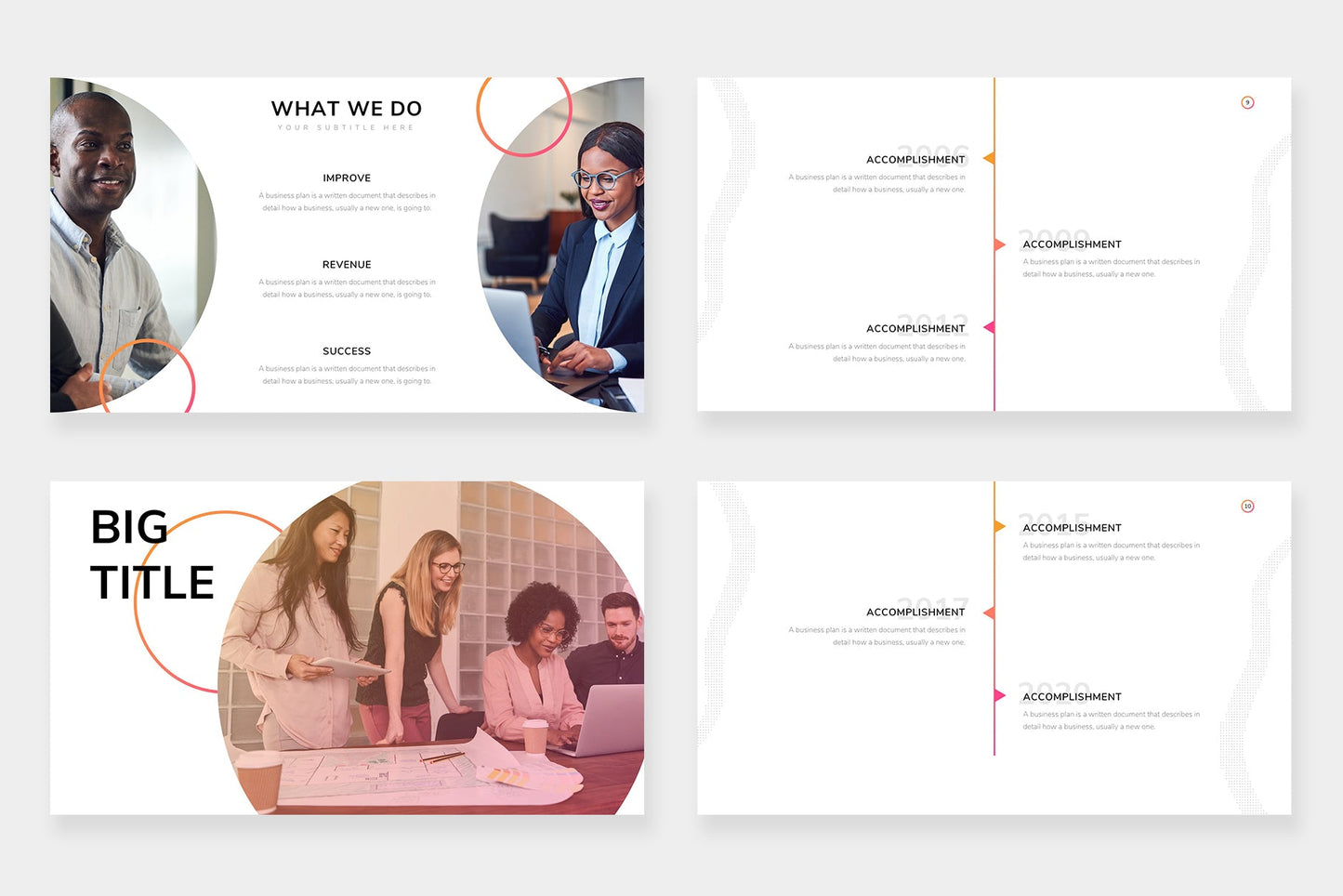 Company Profile Slides Infographics templates