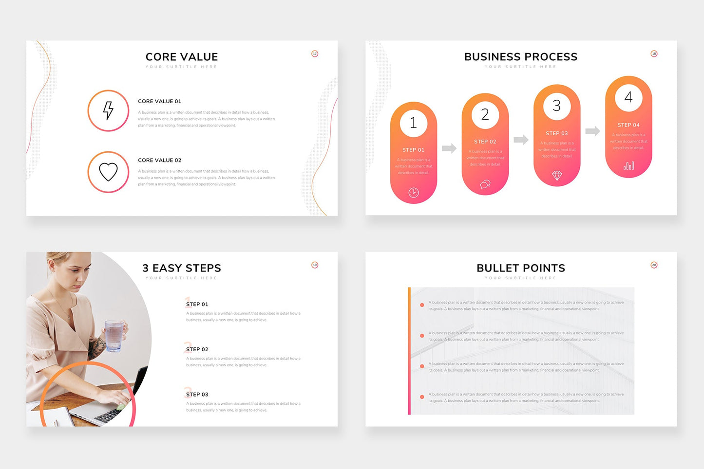 Company Profile Slides Infographics templates