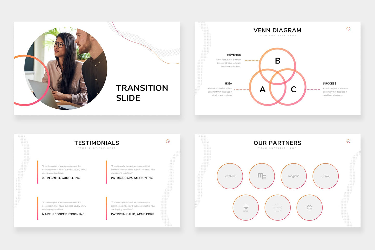 Company Profile Slides Infographics templates