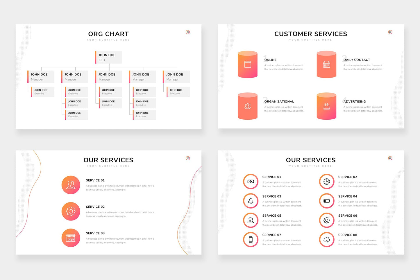 Company Profile Slides Infographics templates