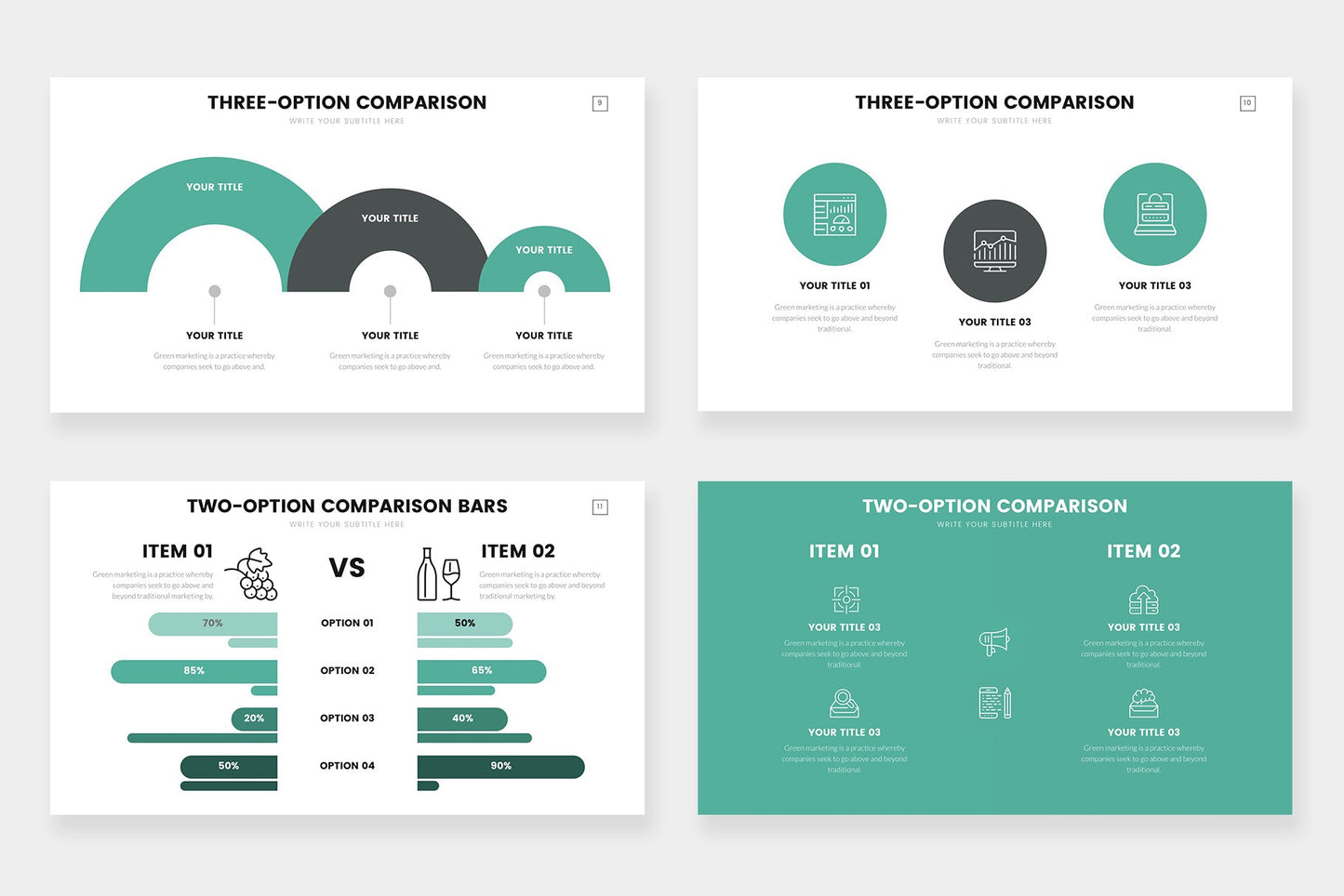 Comparison Infographics templates