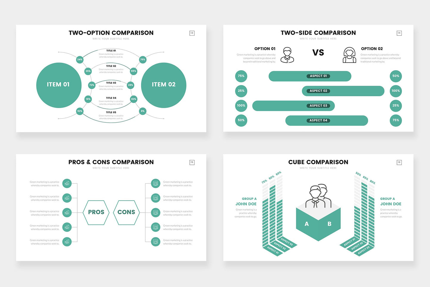 Comparison Infographics templates