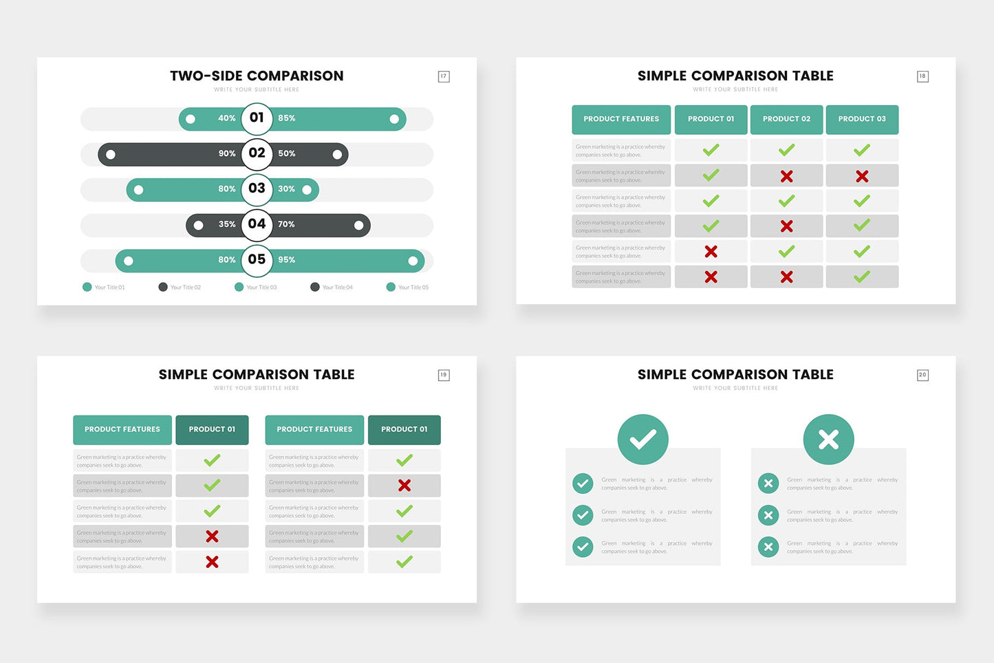 Comparison Infographics templates