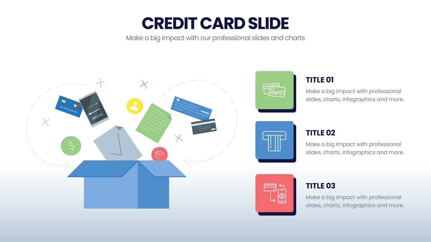 Credit Card Infographic Slides Infographics templates