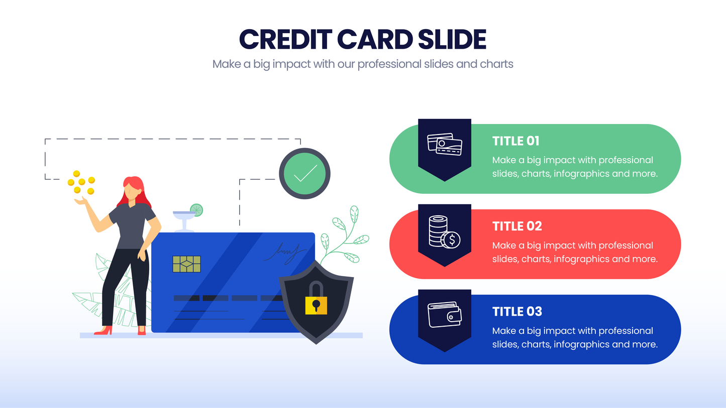 Credit Card Infographic Slides Infographics templates