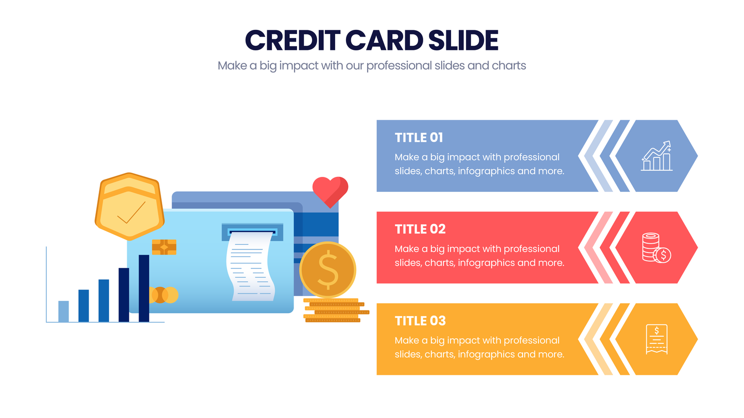 Credit Card Infographic Slides Infographics templates