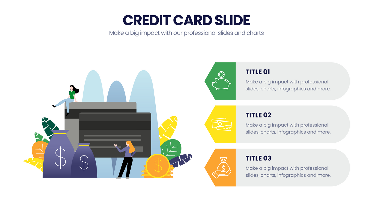 Credit Card Infographic Slides Infographics templates