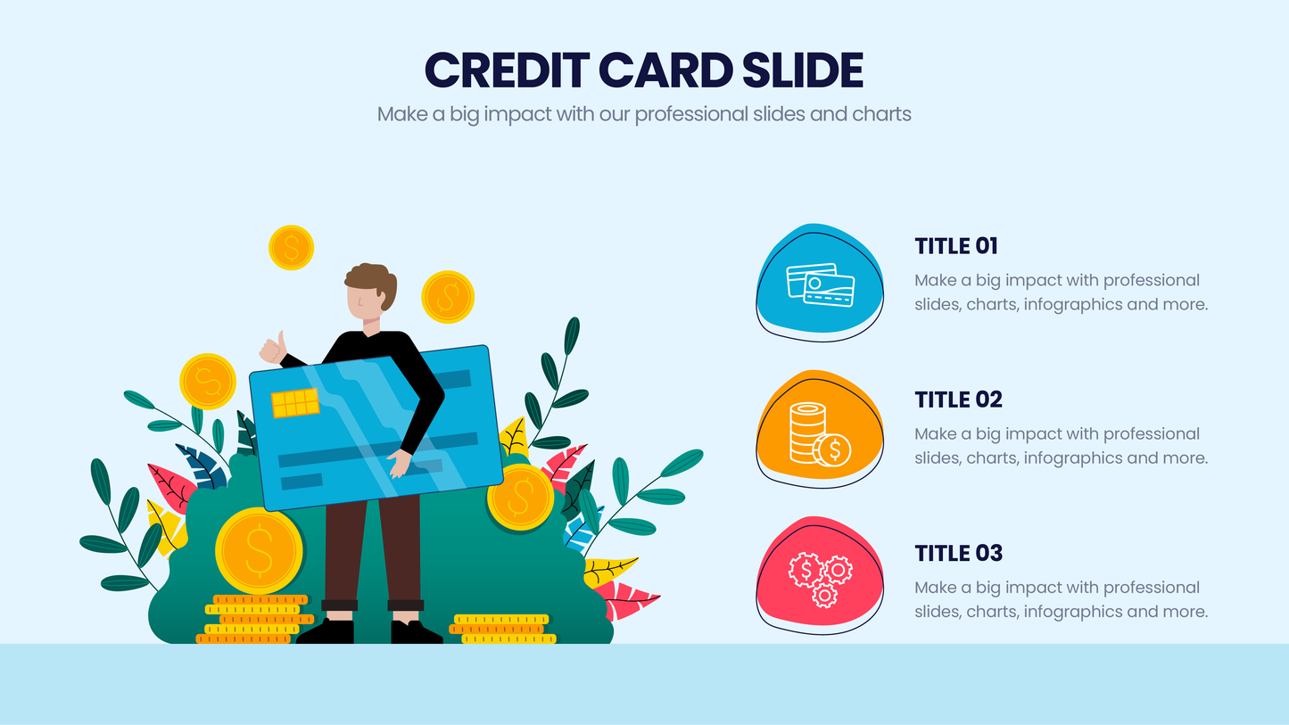 Credit Card Infographic Slides Infographics templates