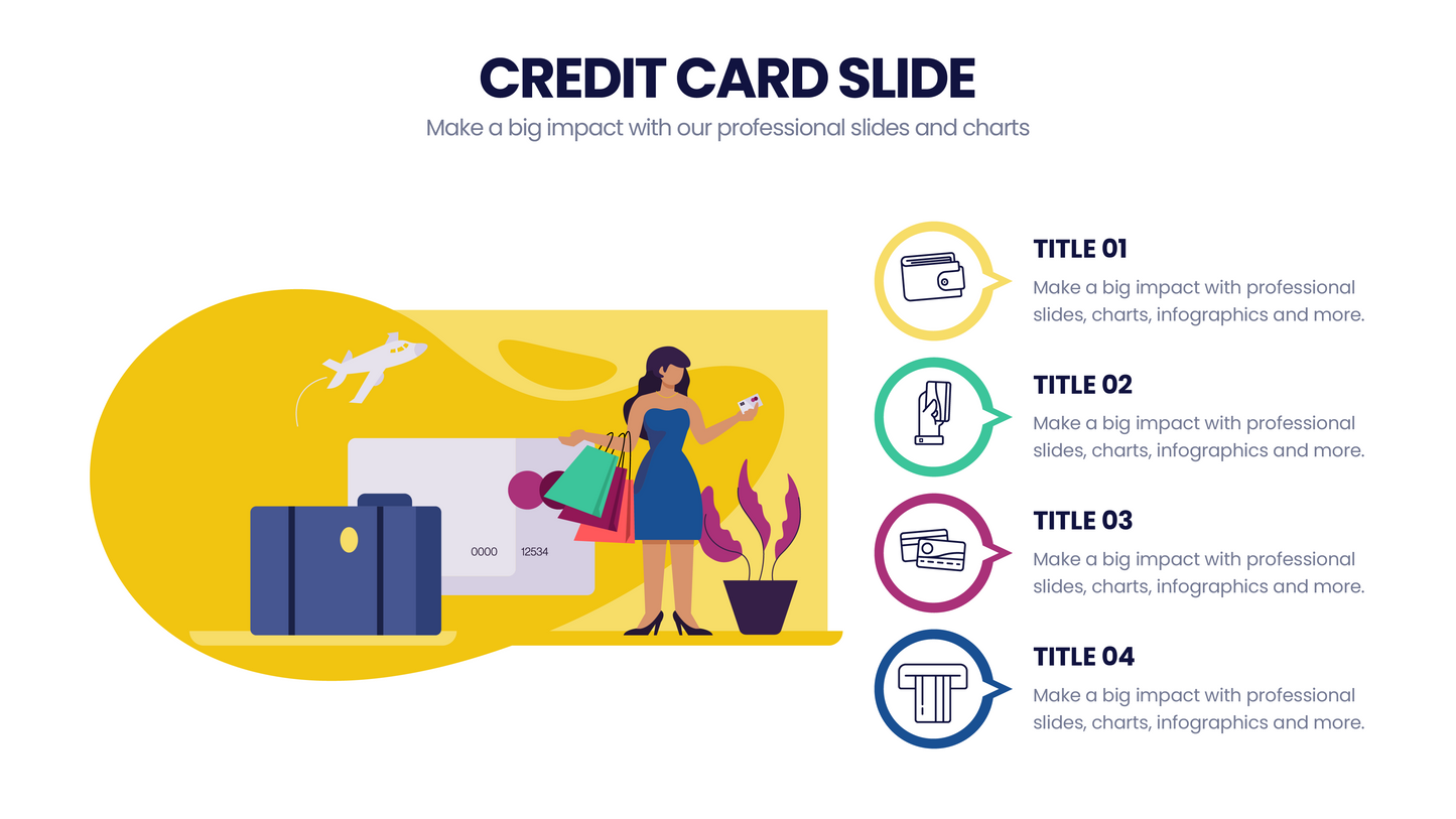 Credit Card Infographic Slides Infographics templates