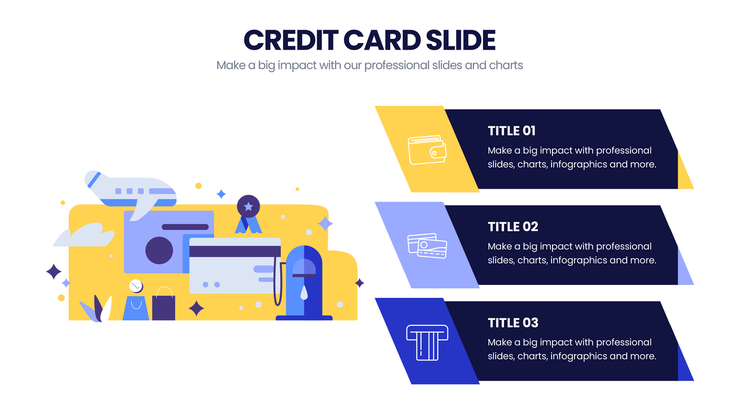 Credit Card Infographic Slides Infographics templates