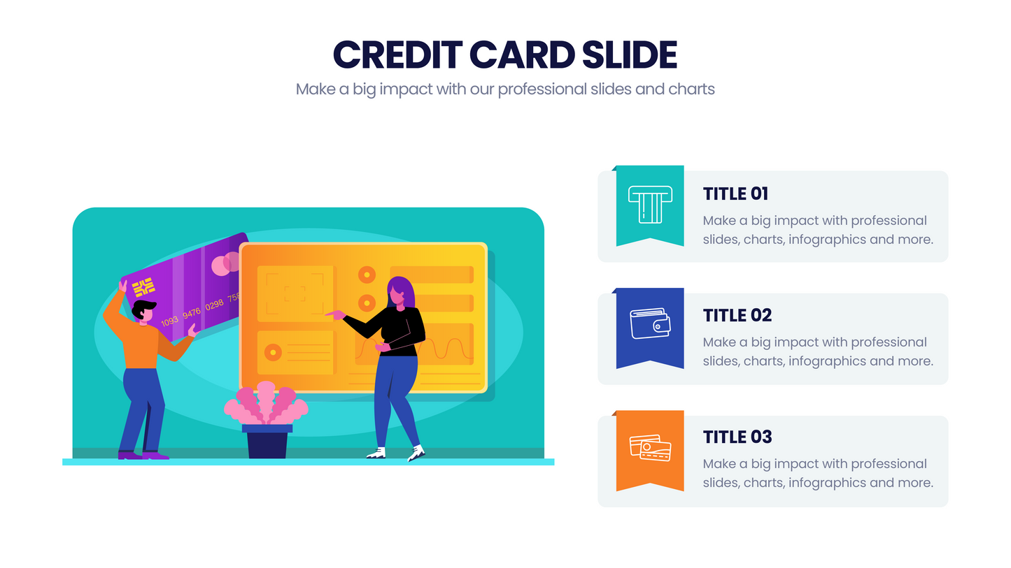 Credit Card Infographic Slides Infographics templates