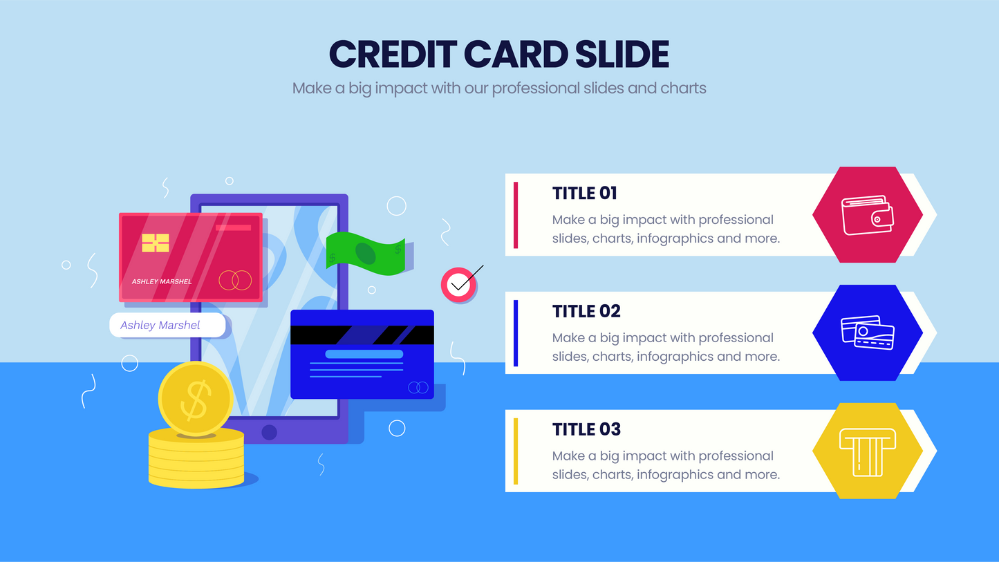 Credit Card Infographic Slides Infographics templates