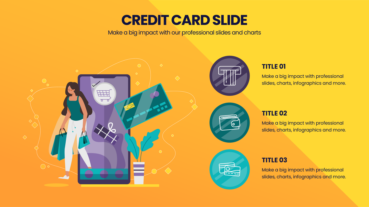 Credit Card Infographic Slides Infographics templates