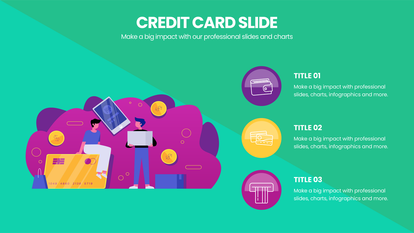 Credit Card Infographic Slides Infographics templates