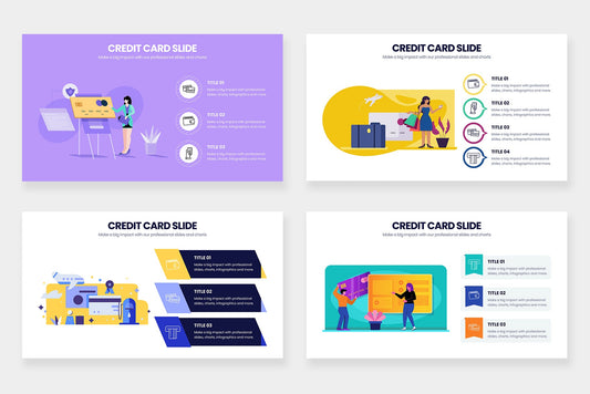 Credit Card Infographic Slides PowerPoint slides