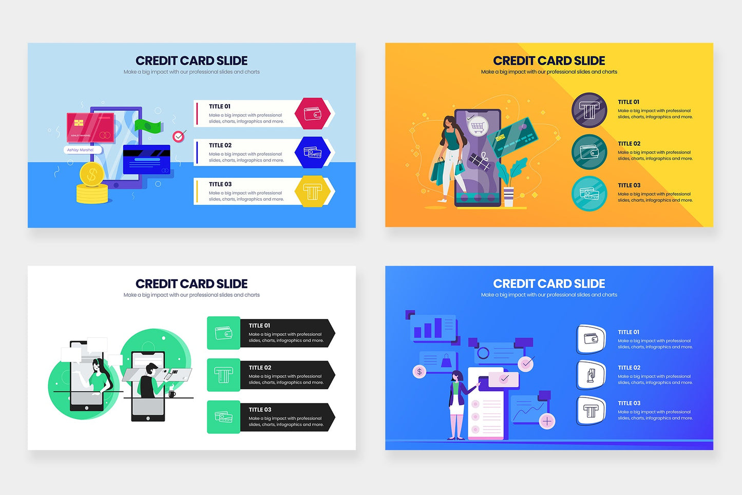 Credit Card Infographic Slides PowerPoint slides