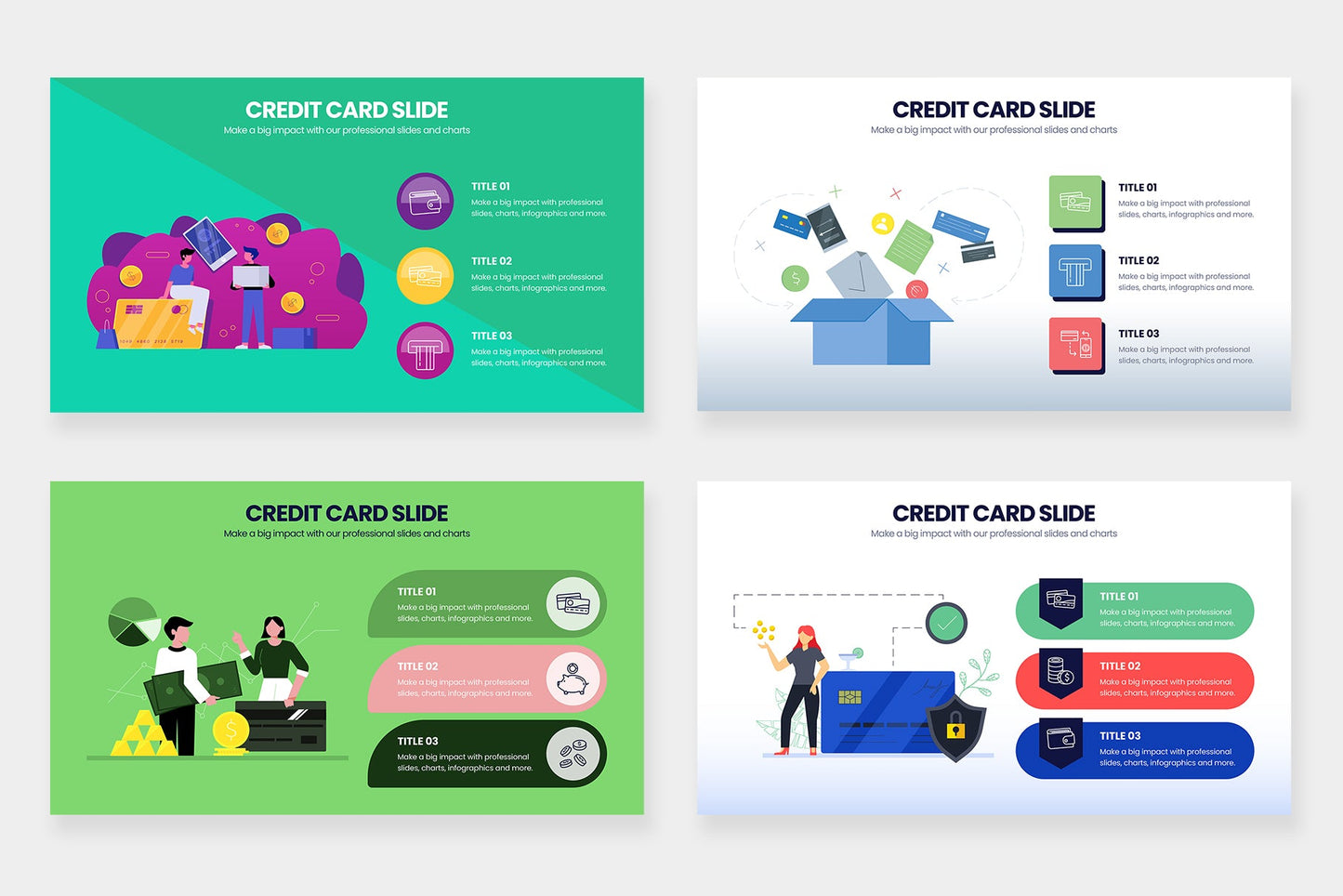 Credit Card Infographic Slides PowerPoint slides