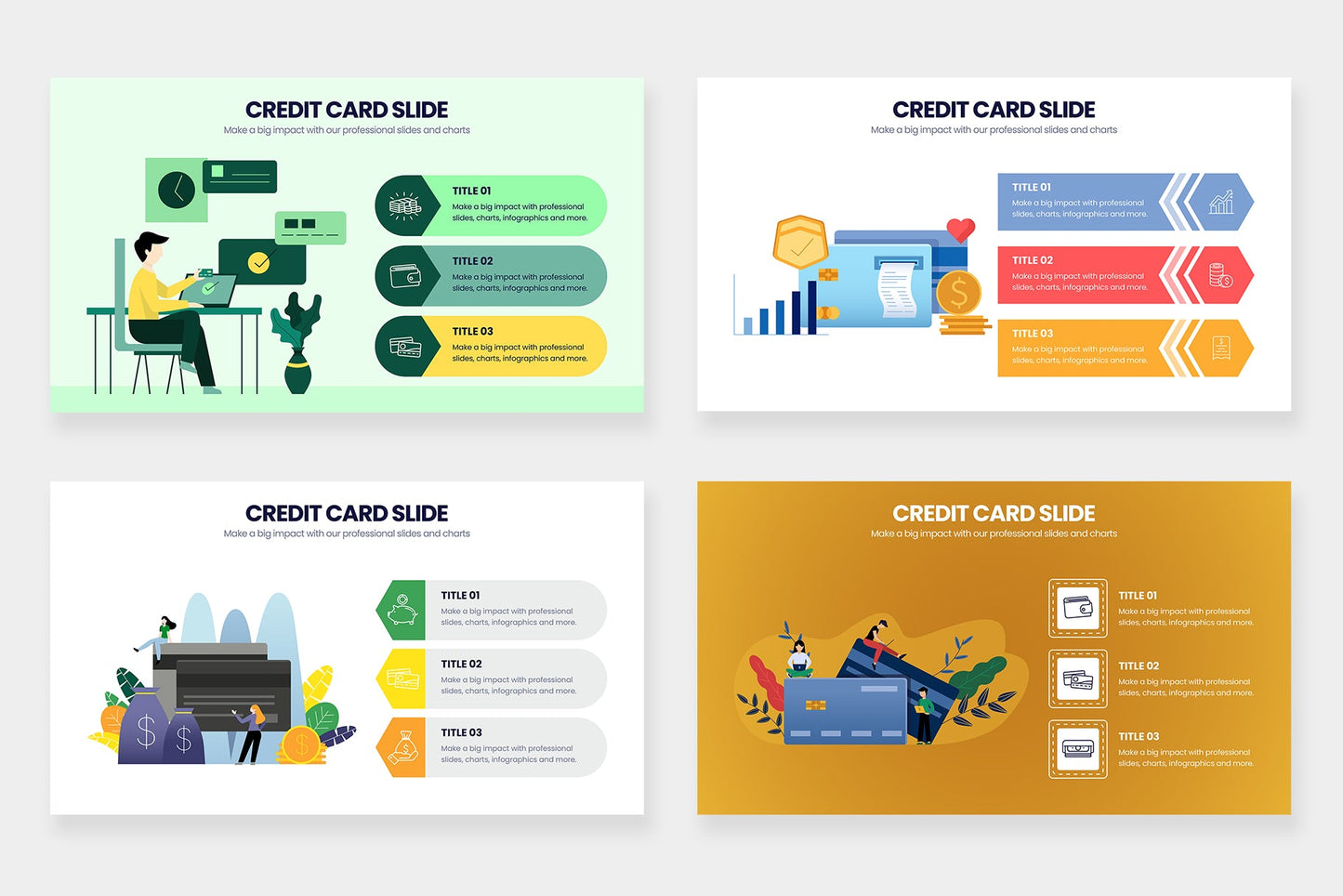 Credit Card Infographic Slides PowerPoint slides