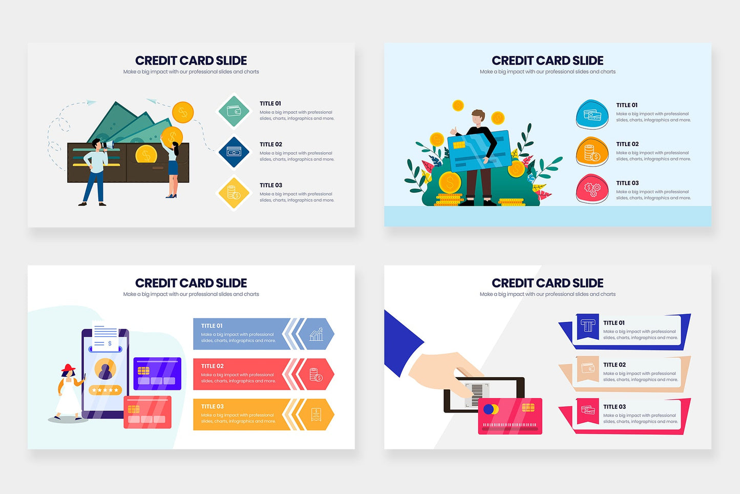 Credit Card Infographic Slides PowerPoint slides