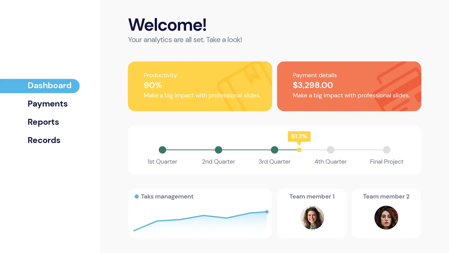 Dashboard Infographic Templates PowerPoint slides