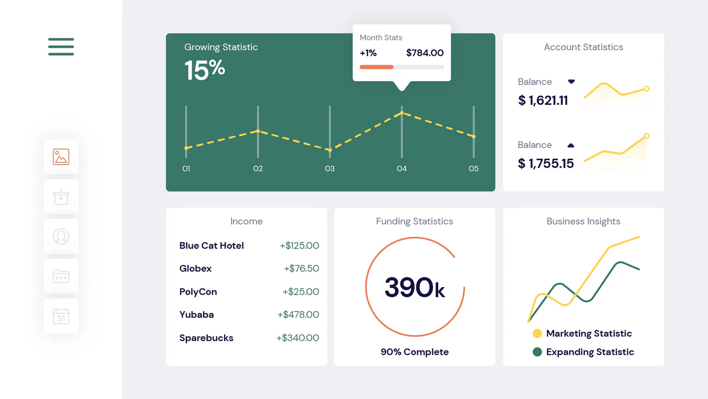 Dashboard Infographic Templates PowerPoint slides