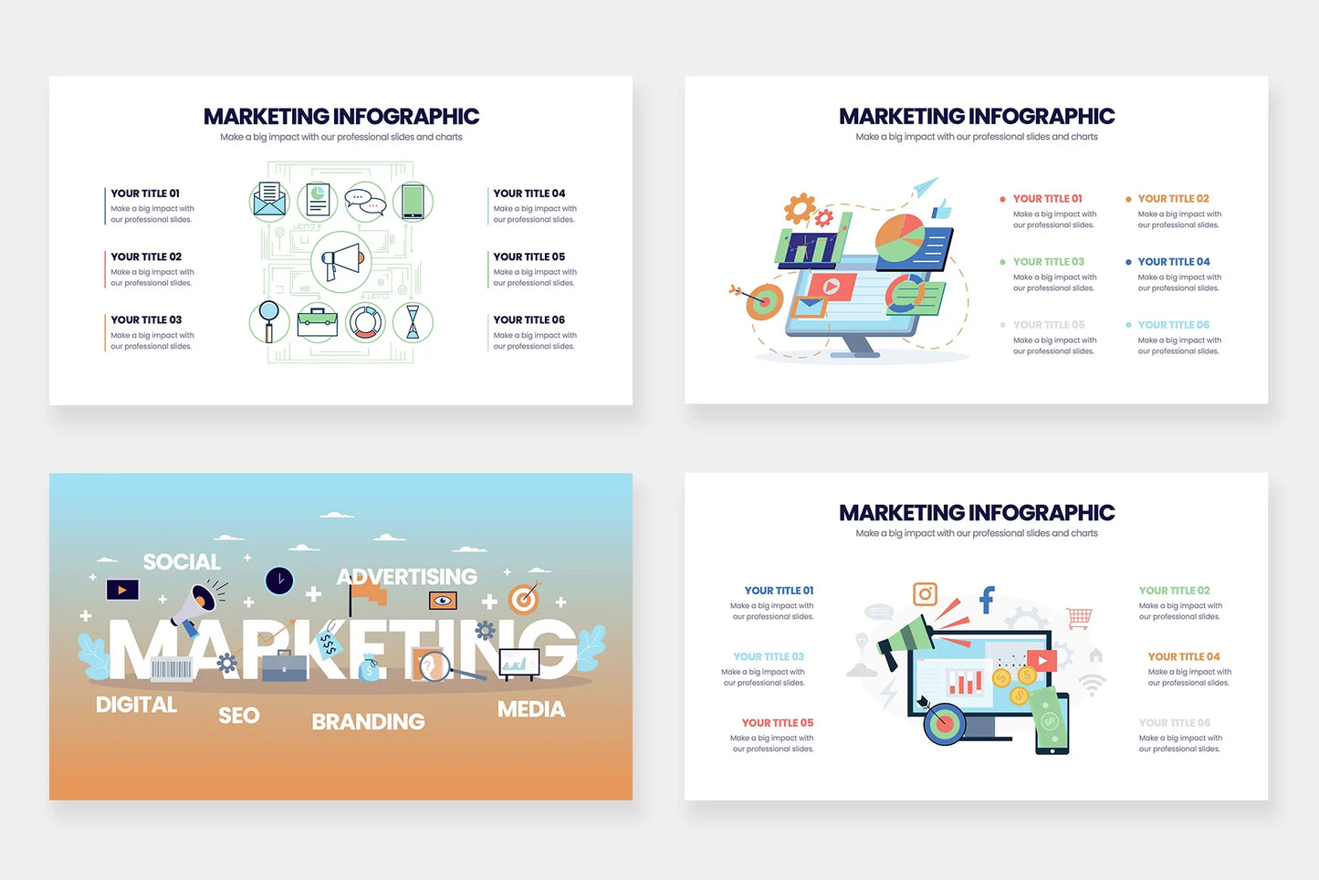 Digital Marketing Infographic Templates PowerPoint slides