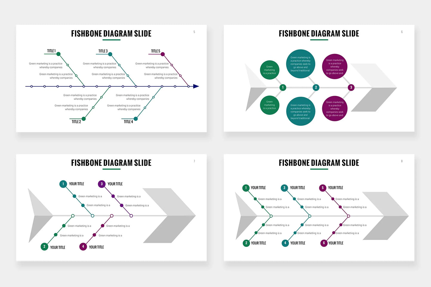 Fishbone Infographic Templates PowerPoint slides