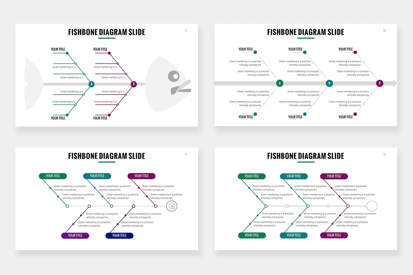 Fishbone Infographic Templates PowerPoint slides