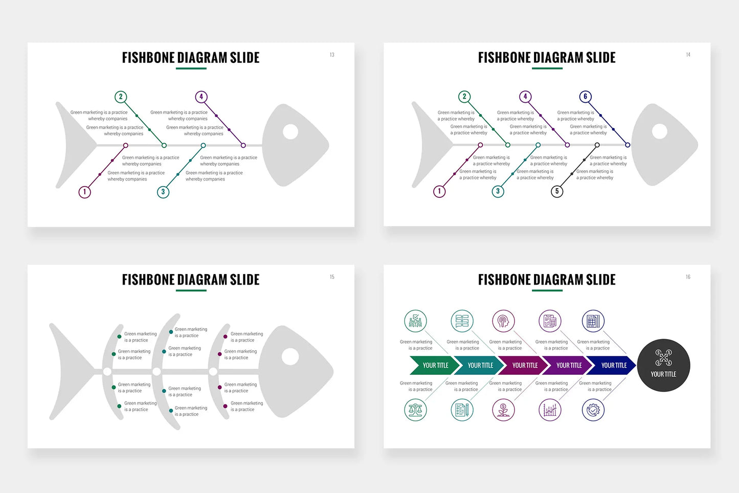 Fishbone Infographic Templates PowerPoint slides