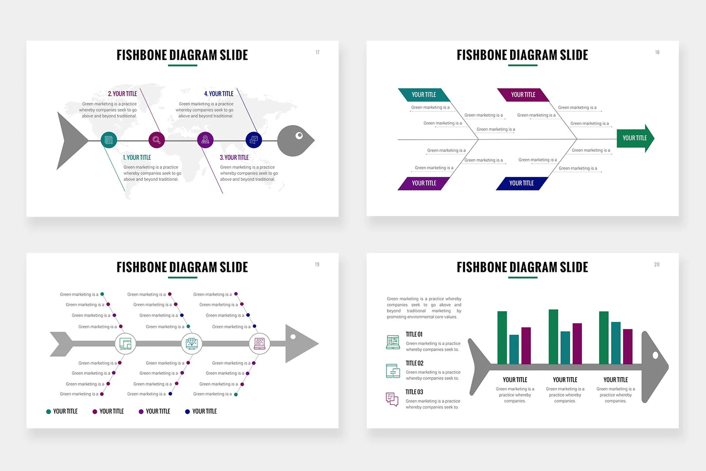 Fishbone Infographic Templates PowerPoint slides