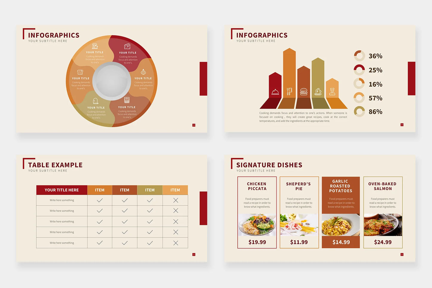 Food Infographic templates