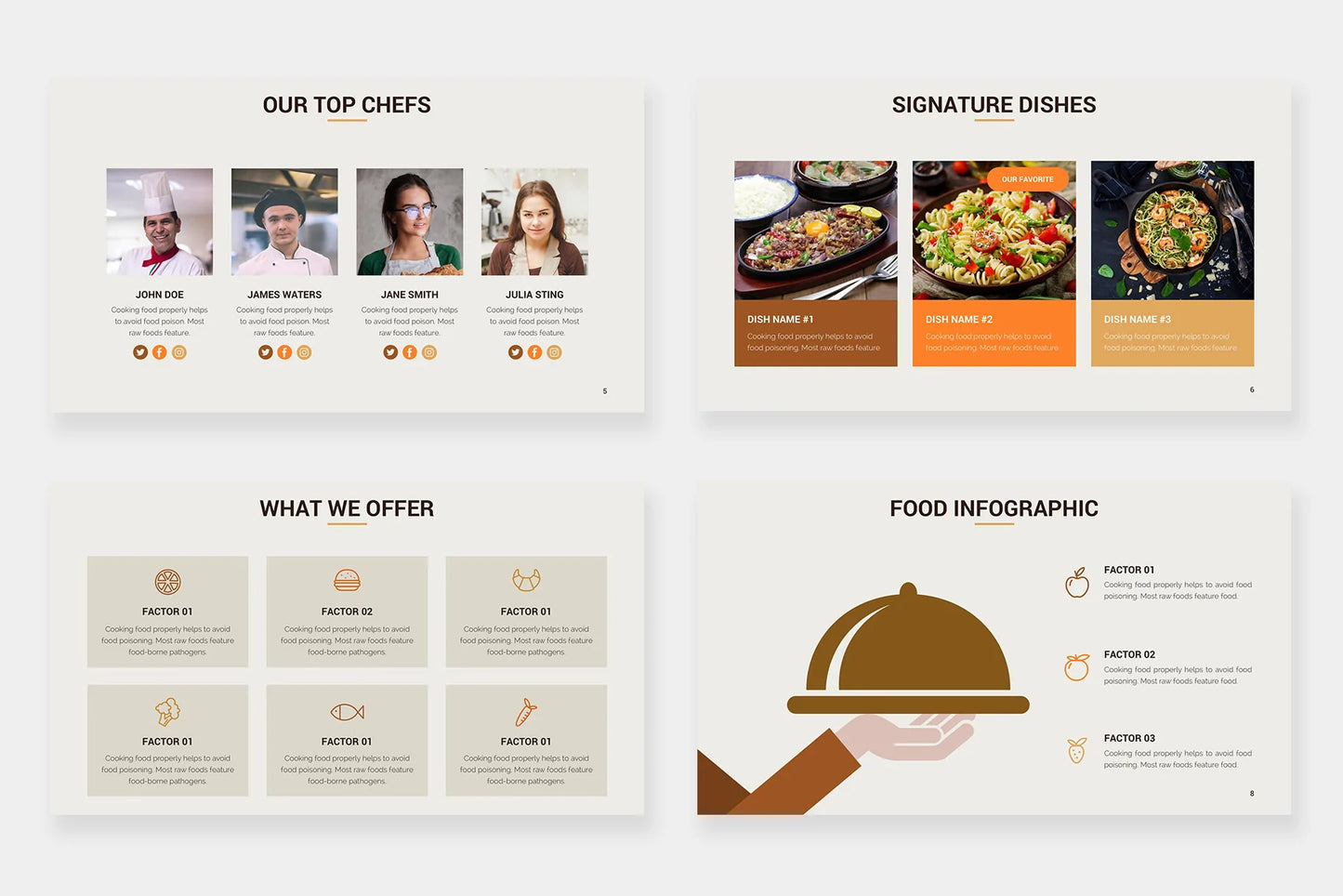 Food Infographic templates