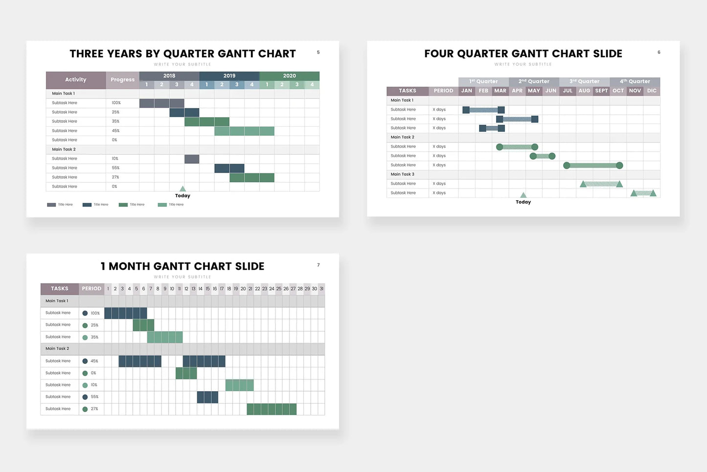 Gantt Chart Infographic templates