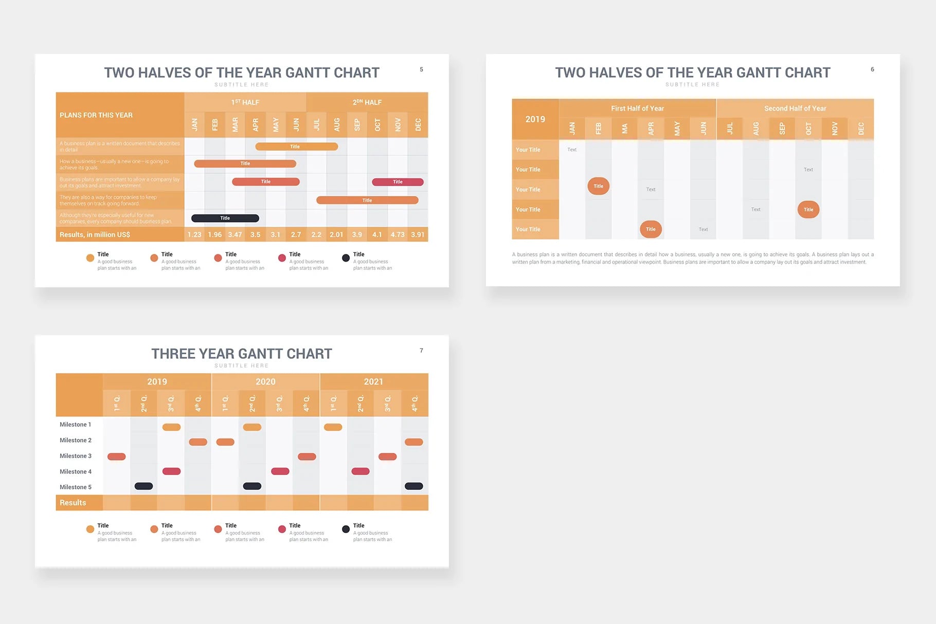 Gantt Infographic templates
