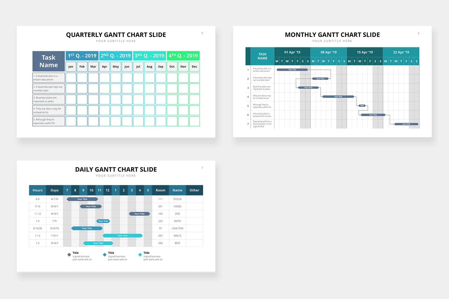 Gantt Chart Infographic templates