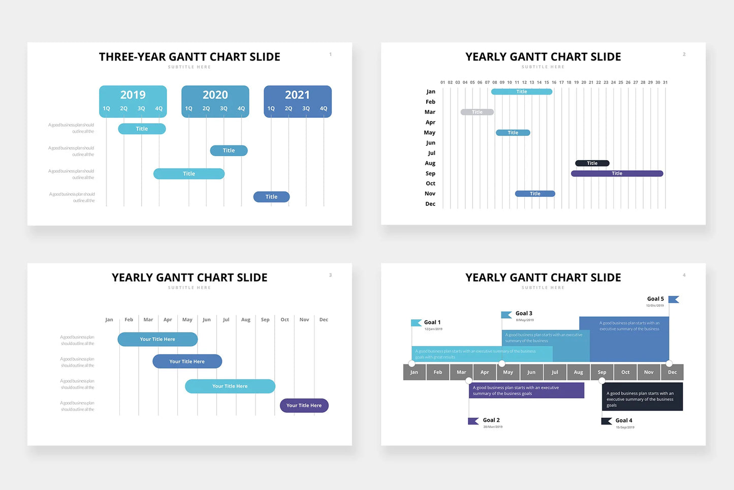 Gantt Chart Infographic templates