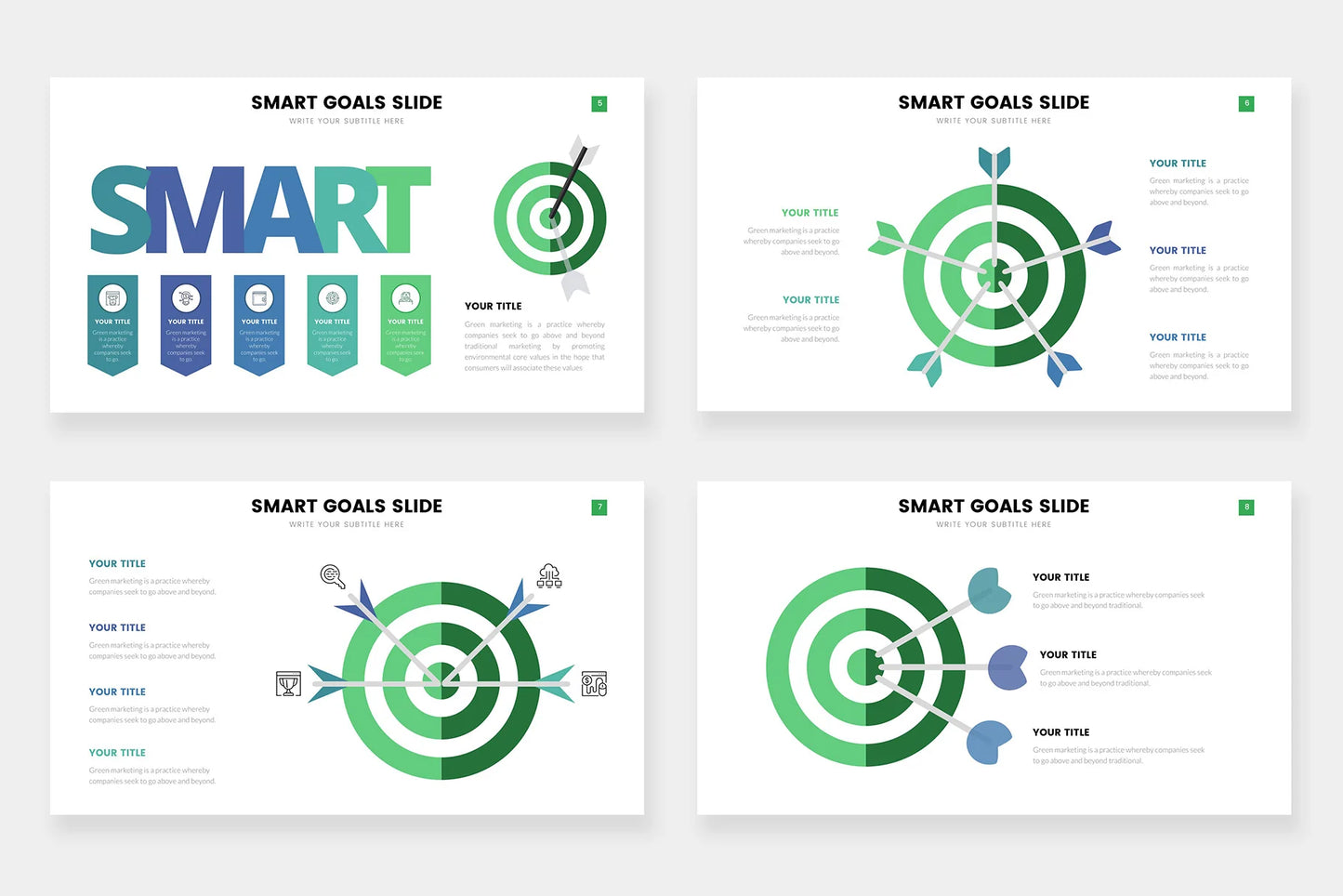 Goals Infographic templates