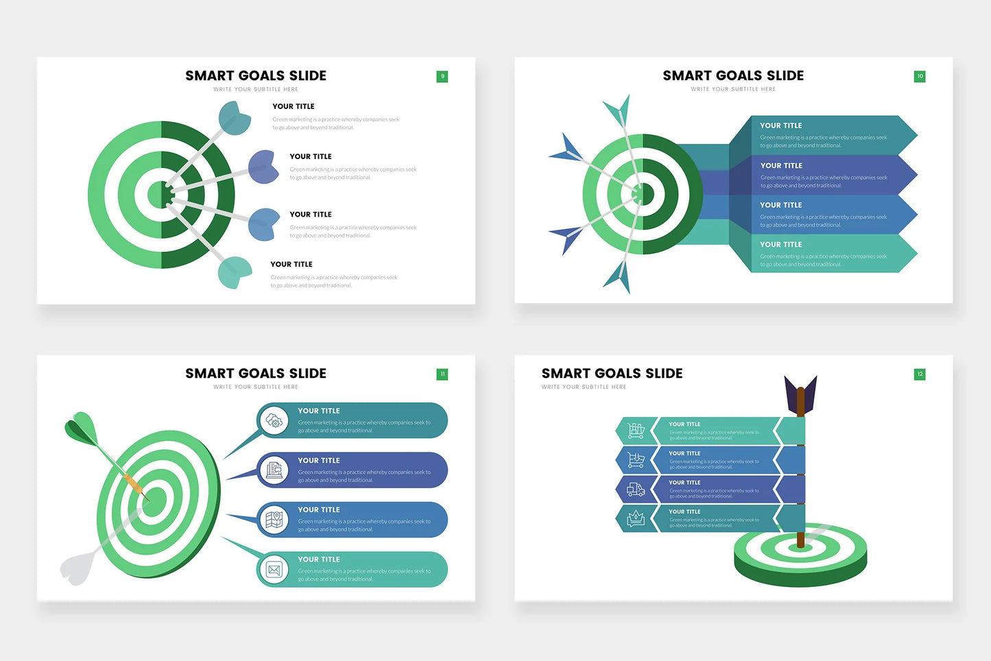 Goals Infographic templates