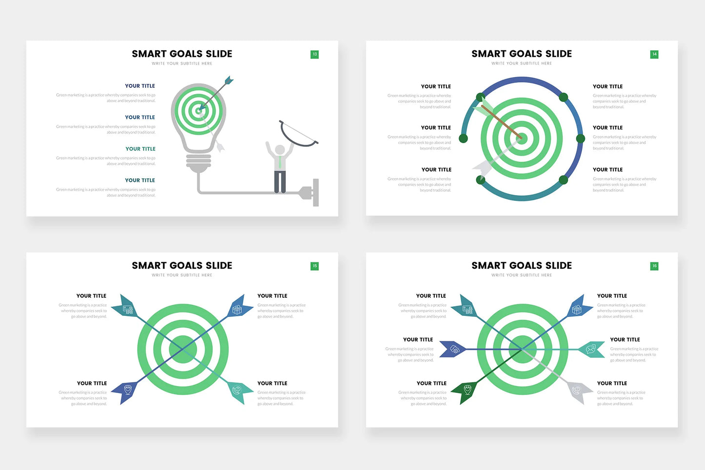 Goals Infographic templates