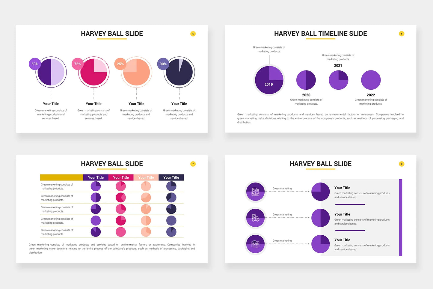 Harvey Ball  Infographic templates