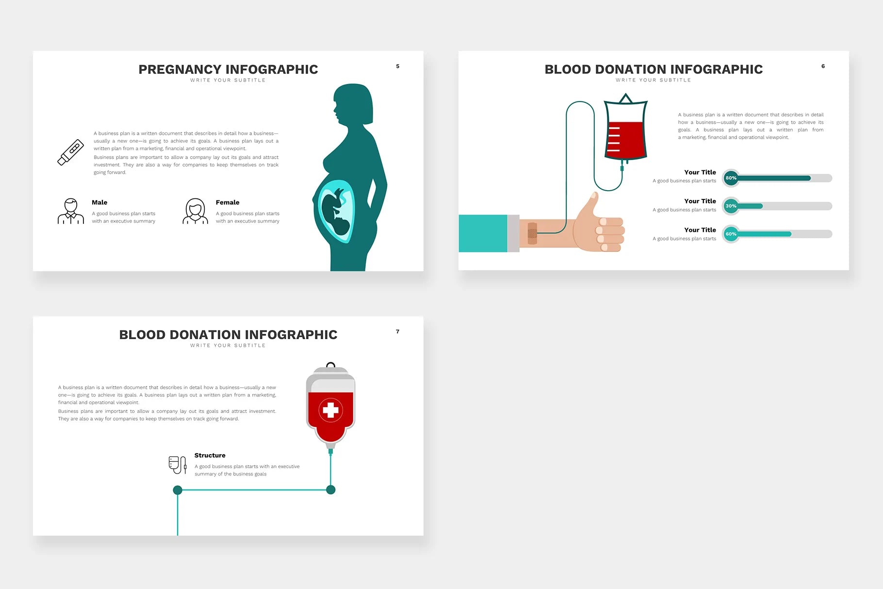 Healthcare  Infographic templates