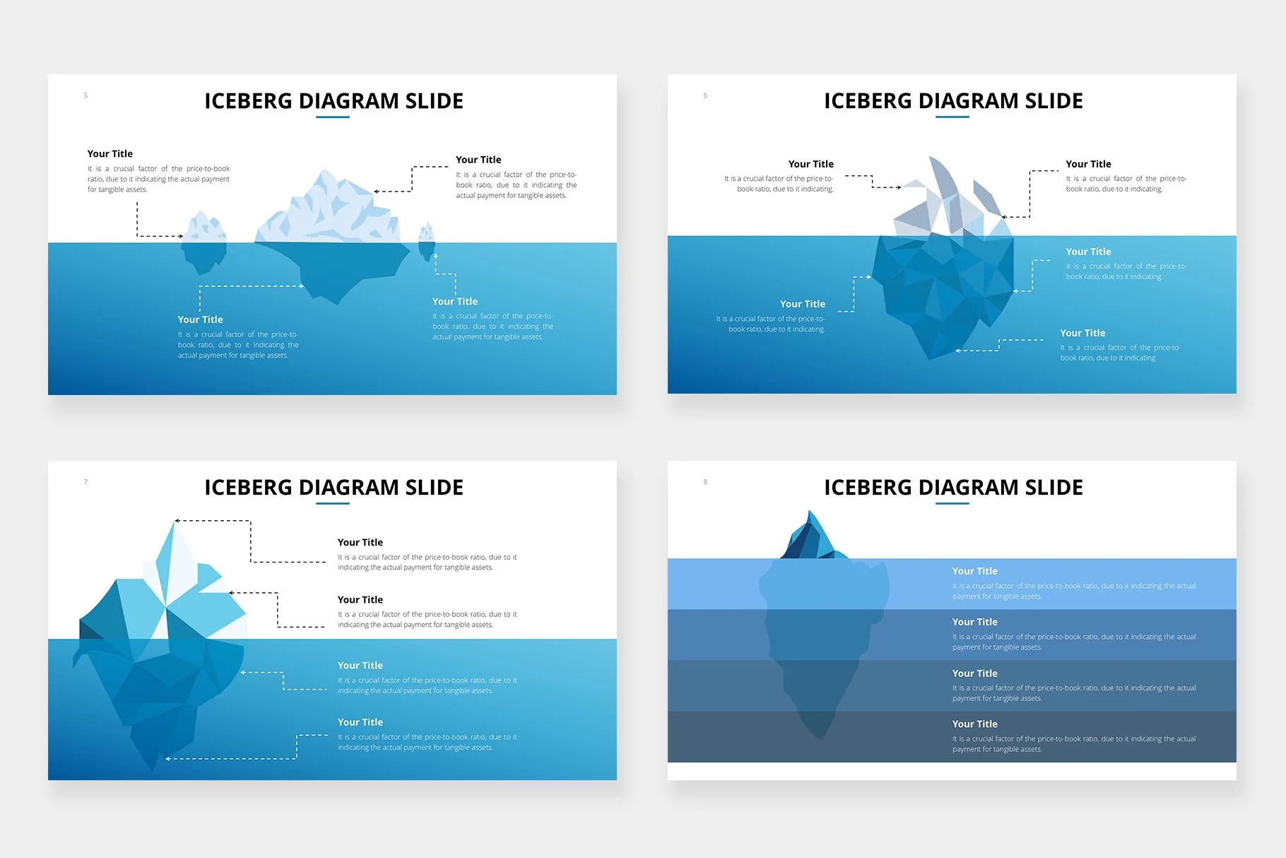 Iceberg Diagram Infographic templates