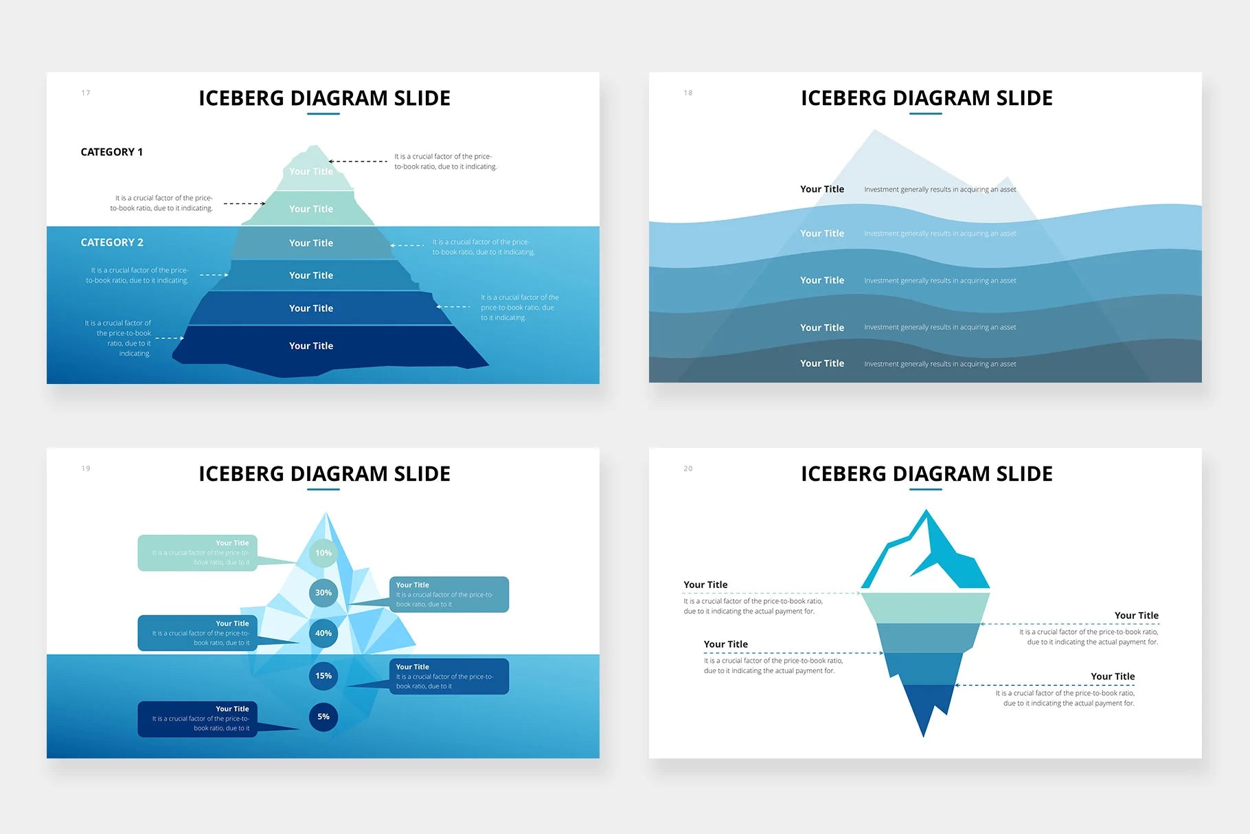 Iceberg Diagram Infographic templates