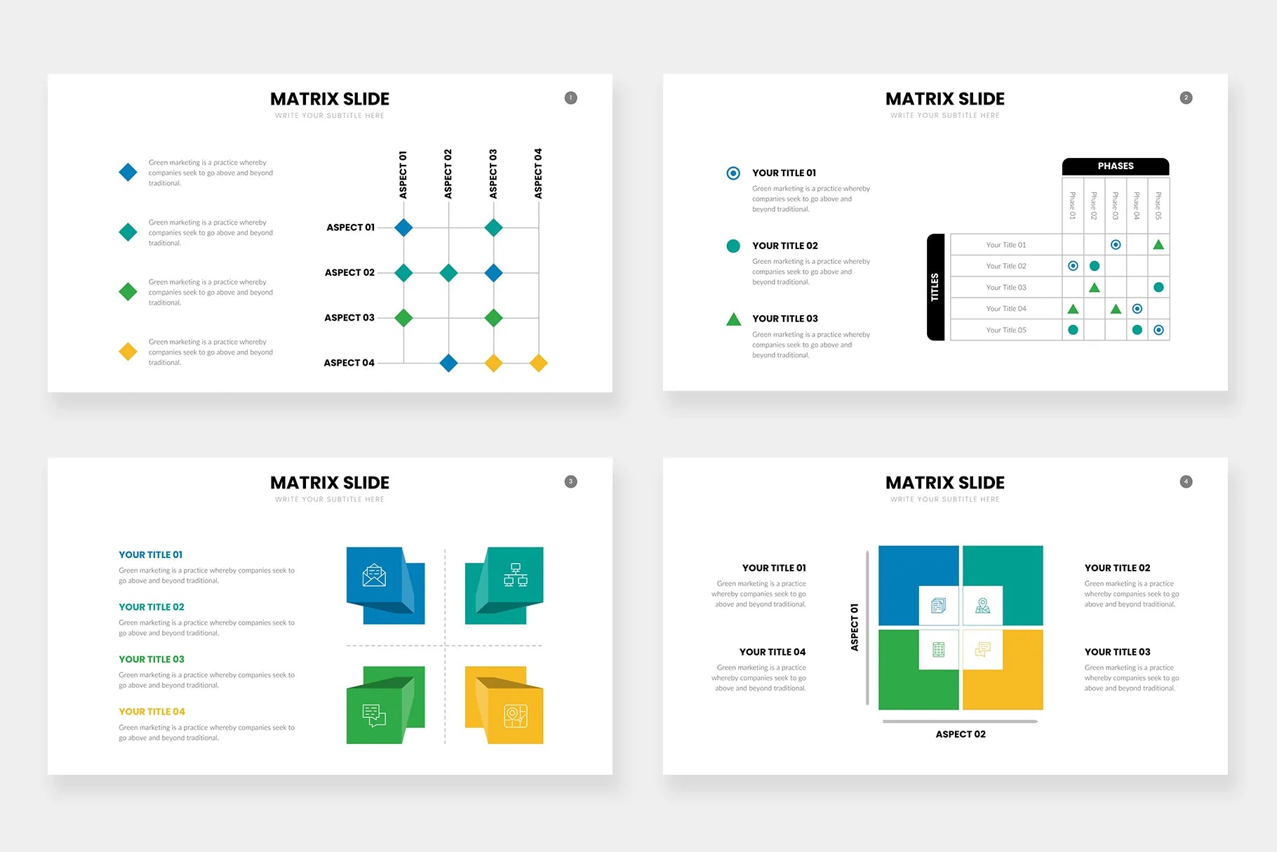 Matrix Infographic Templates PowerPoint slides