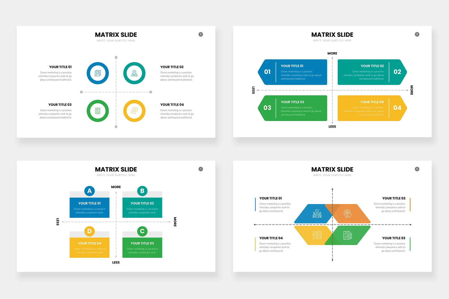 Matrix Infographic Templates PowerPoint slides