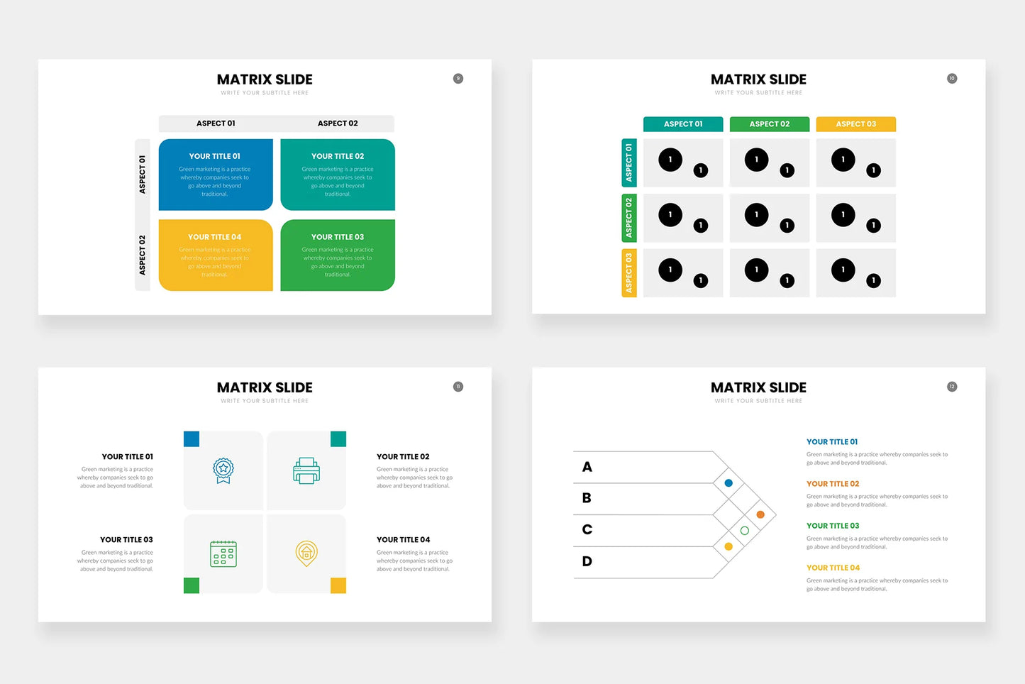 Matrix Infographic Templates PowerPoint slides