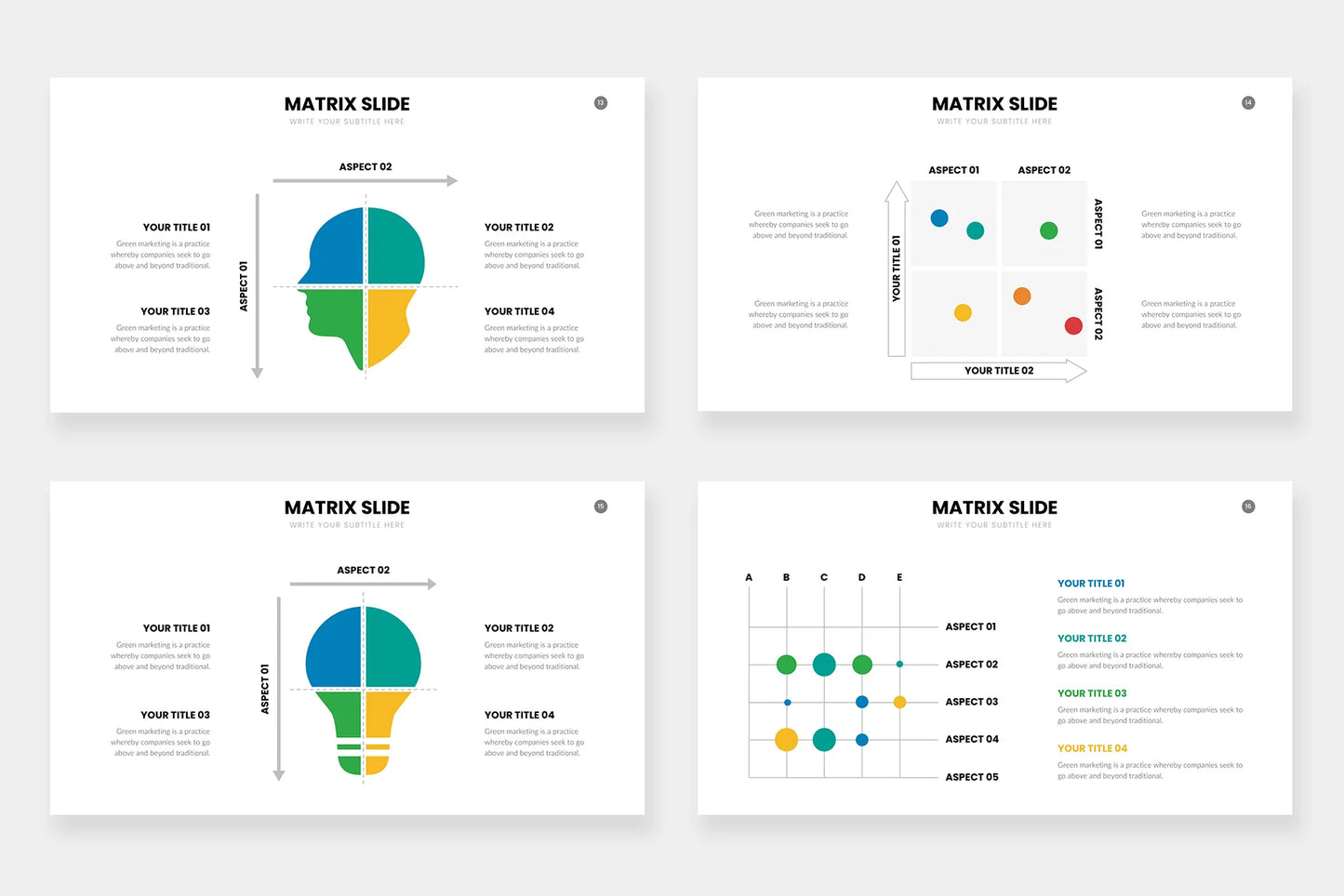 Matrix Infographic Templates PowerPoint slides